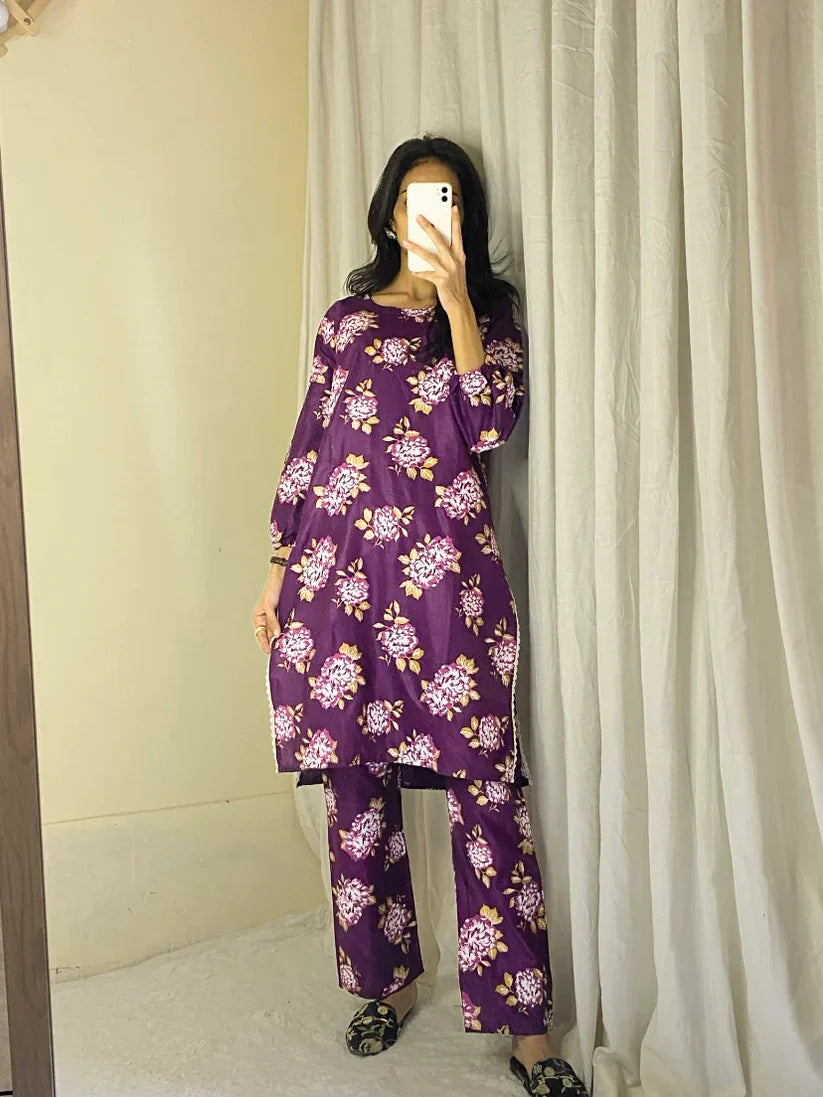 Floral GULAAB print 2pc Stitched