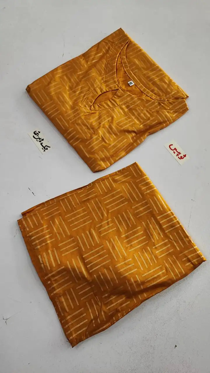 Check Print 2pc Stitched Linen