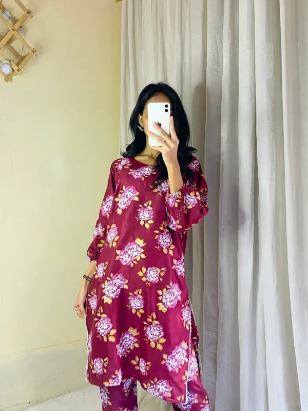 Floral GULAAB print 2pc Stitched